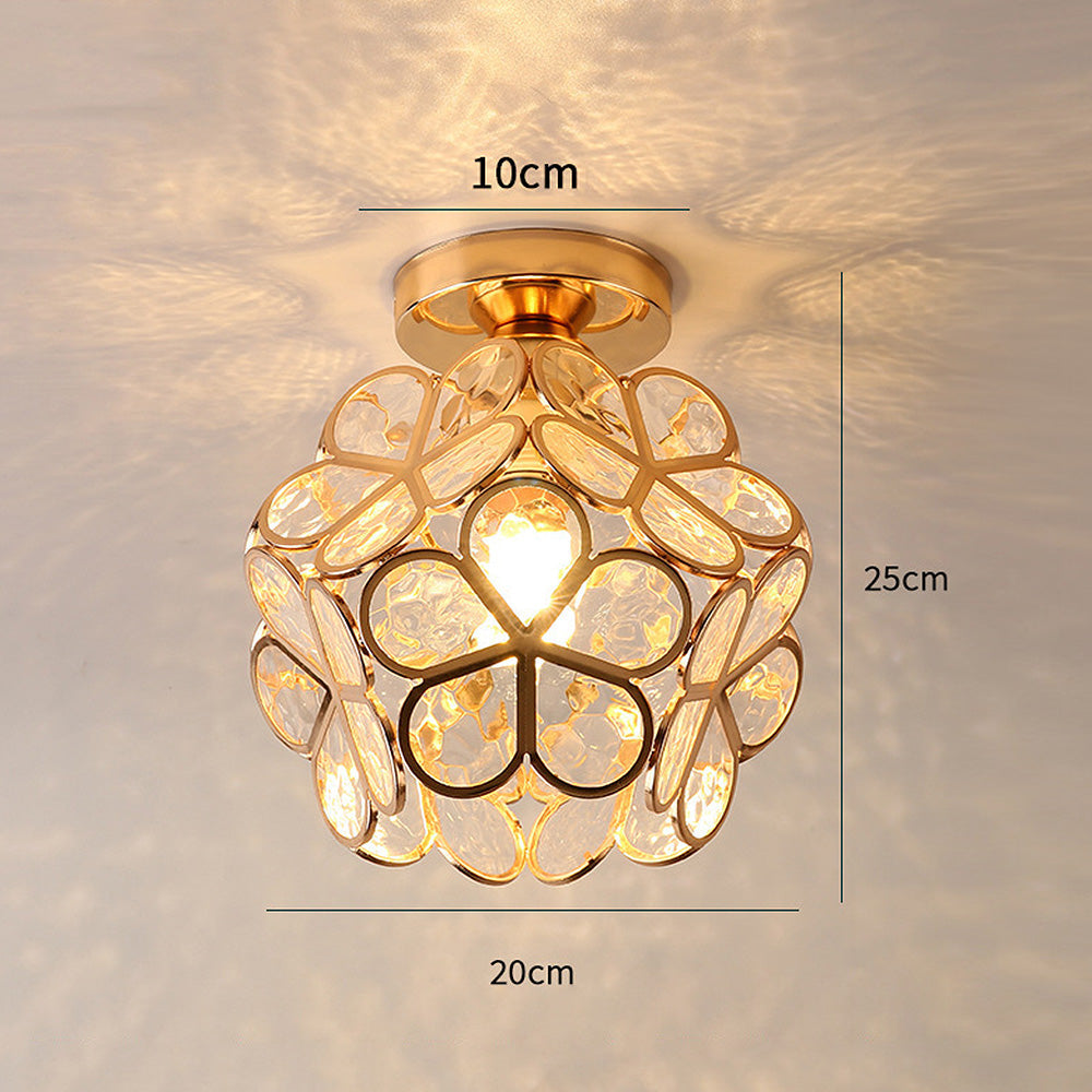 PetalGlam – Glas-Deckenleuchte im floralen Stil für Flur & Eingang