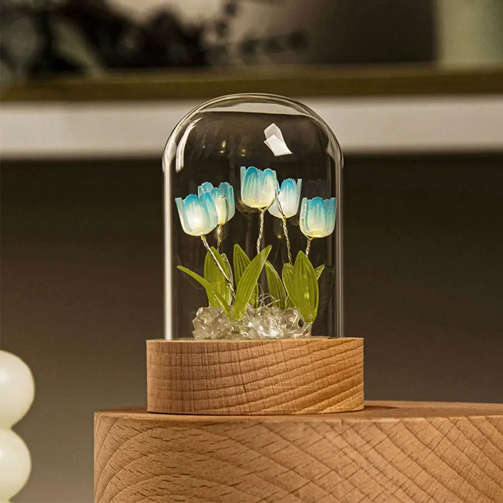 Florina – Handgemachte LED-Tulpenlampe mit USB-Stecker