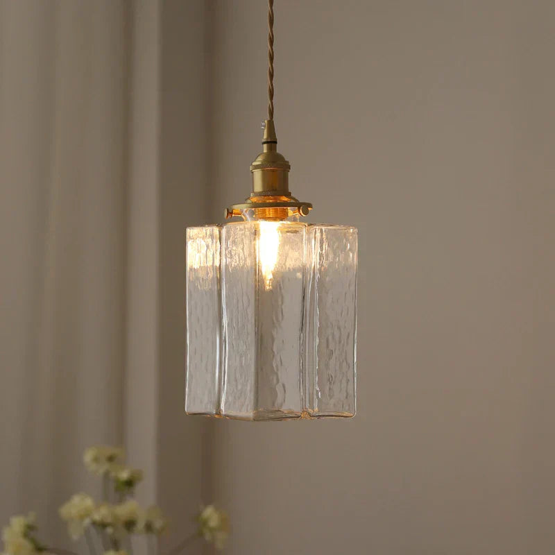 Farrah - Moderne Glas-Hängelampe im Retro-Look