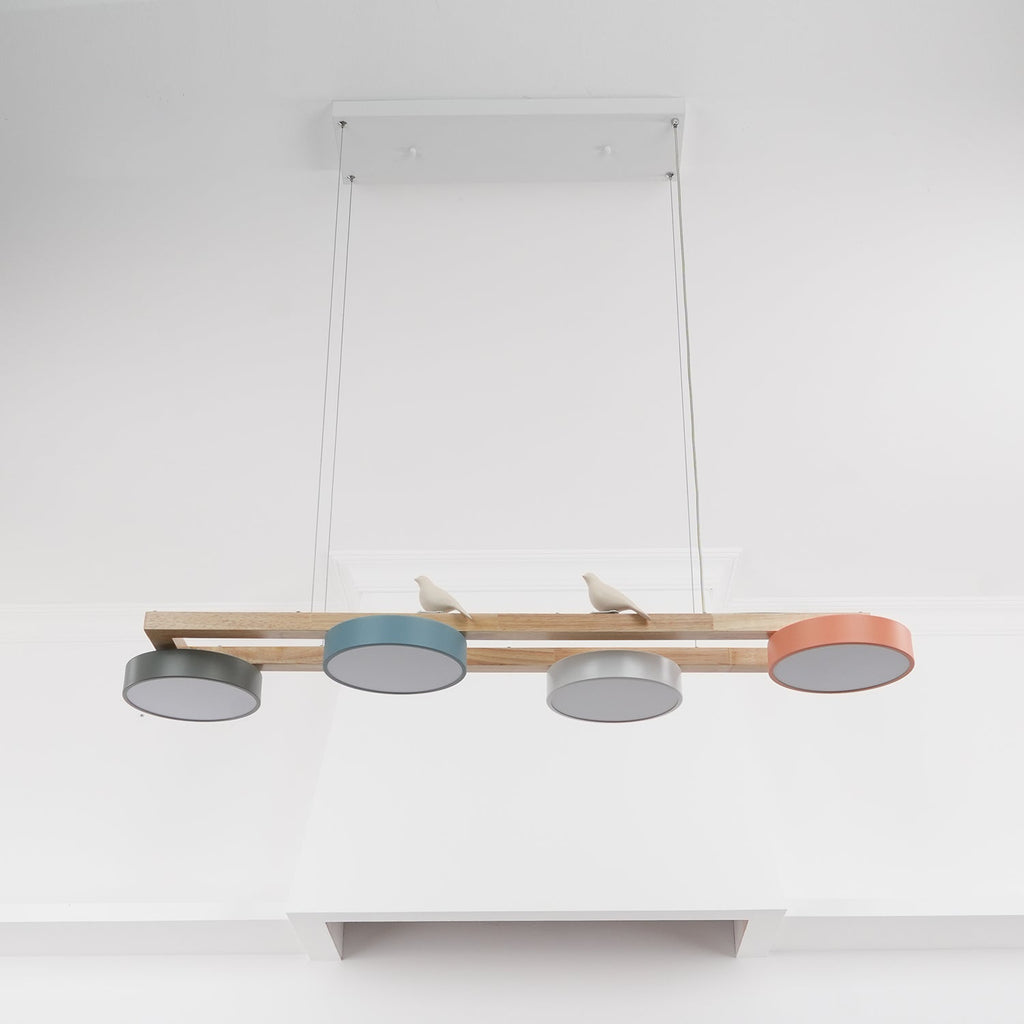 Elian – Moderne LED-Pendelleuchte aus Massivholz