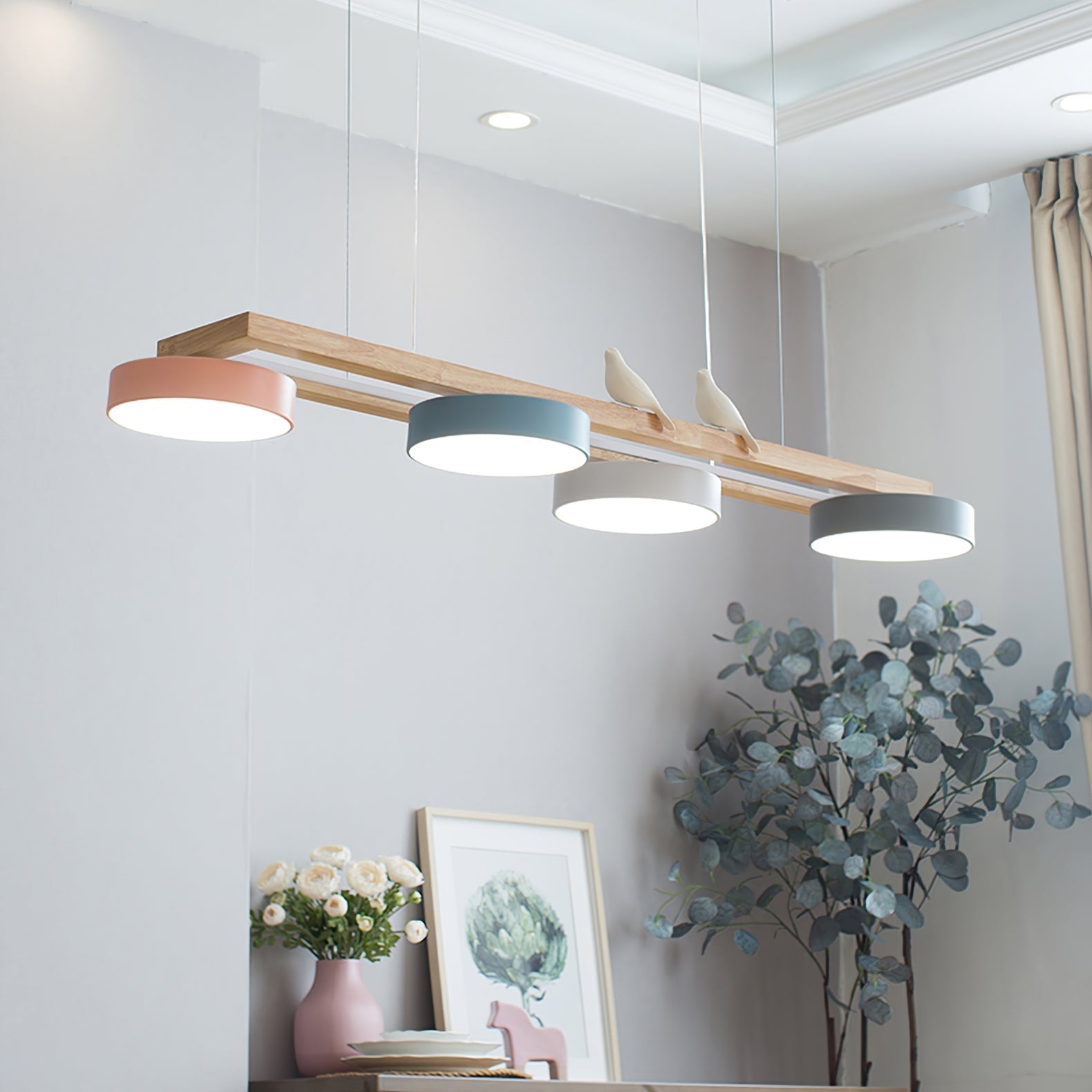 Elian – Moderne LED-Pendelleuchte aus Massivholz