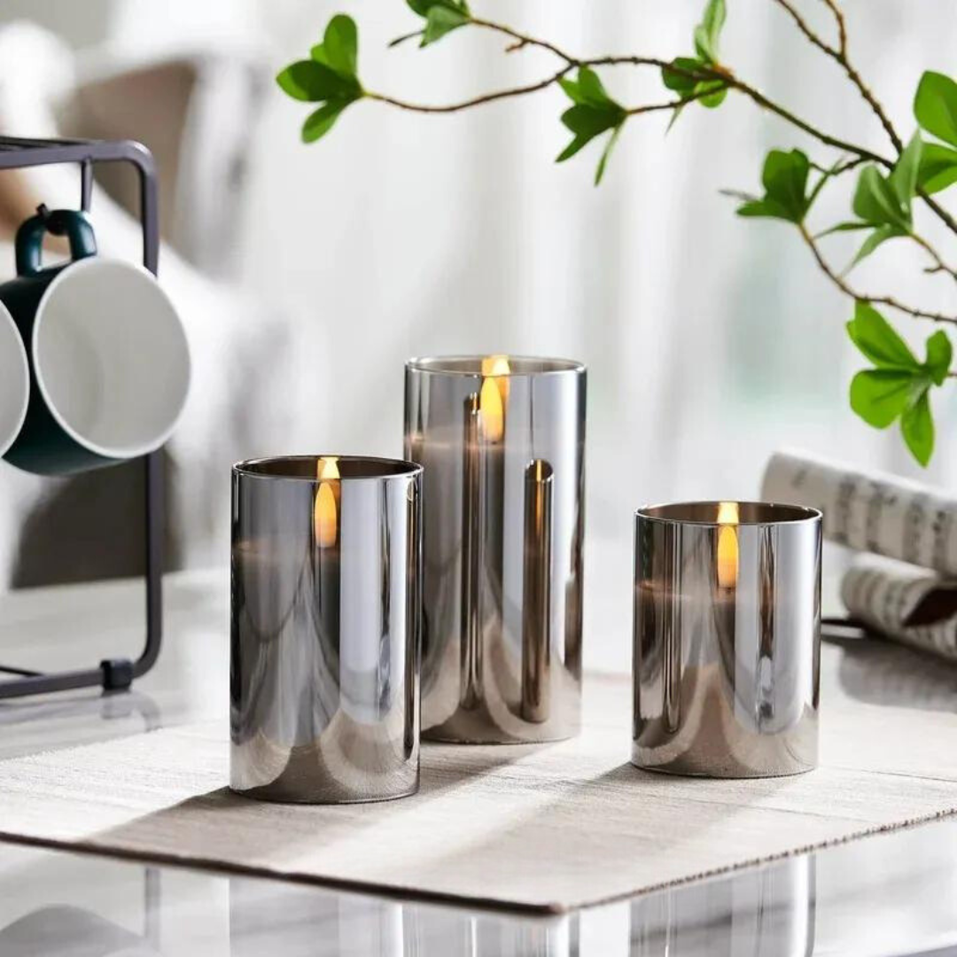 Meline – LED-Licht im Glas mit Flackereffekt