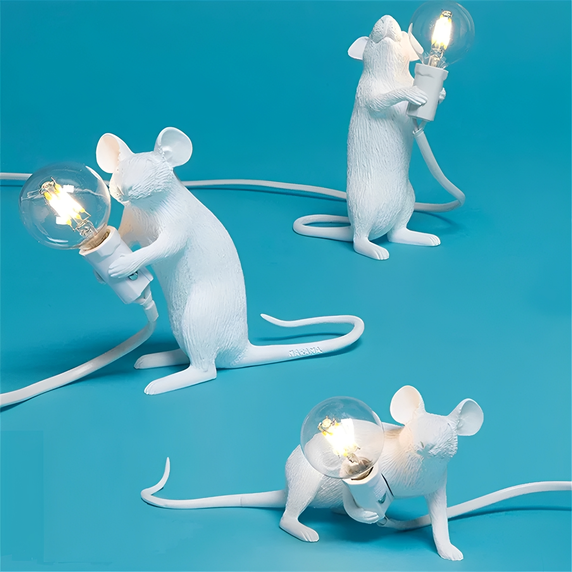 LumoMouse – Art-Déco-Tischleuchte mit Mausfigur