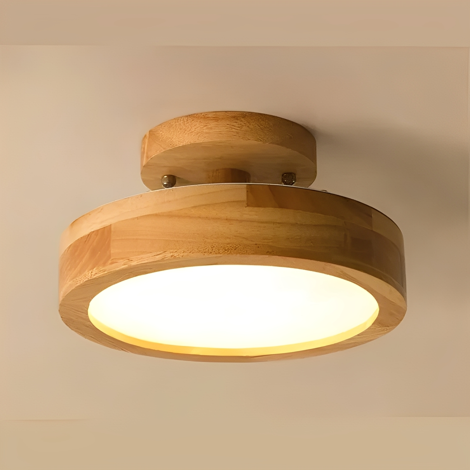 Airi – Runde Deckenleuchte aus Holz