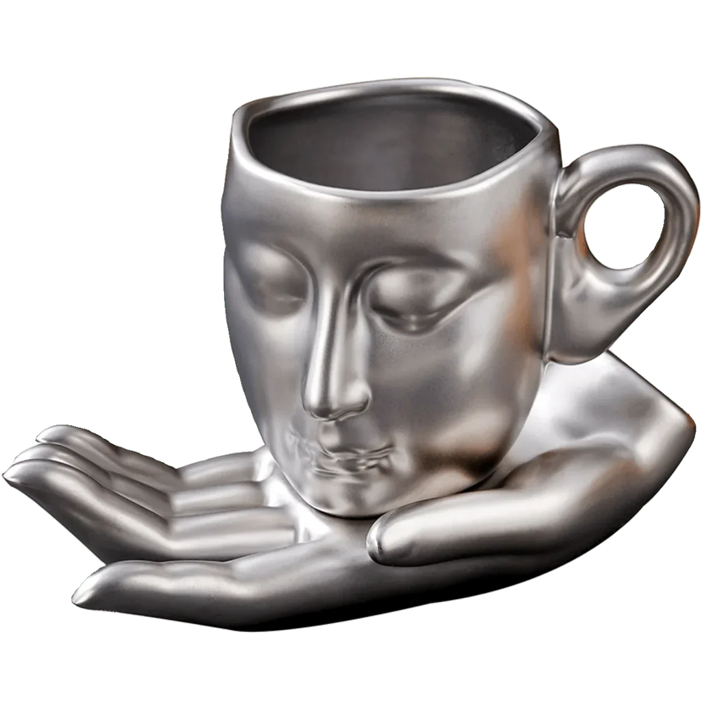 FaceBrew – Kaffeetassen-Set mit minimalistischer Gesichtsform