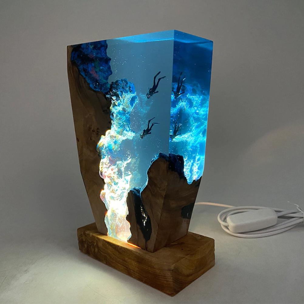 Marine Cave Diver Tischdekoration Kreative Kunstlampe