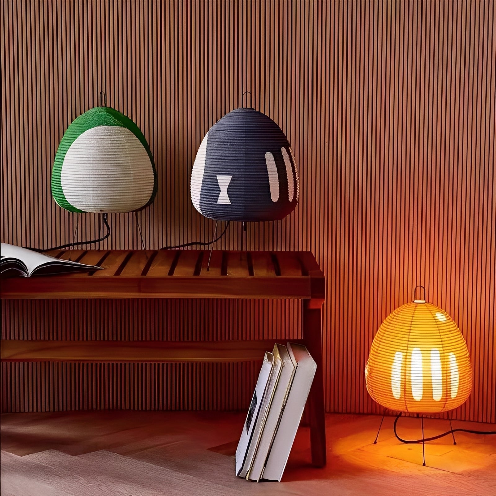 Xuan – Tischlampe aus Papier & Stehleuchte