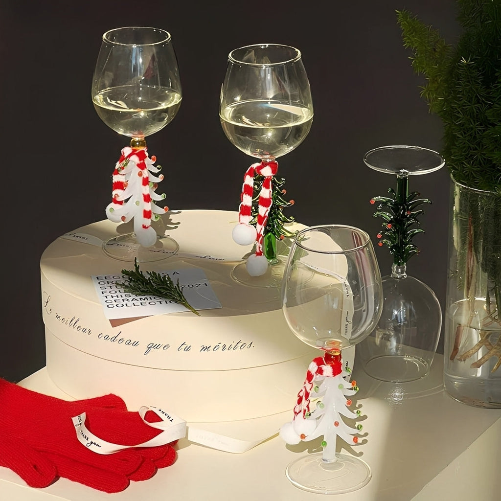 Festiva – Weihnachtsbaum-Weinglas aus Borosilikat
