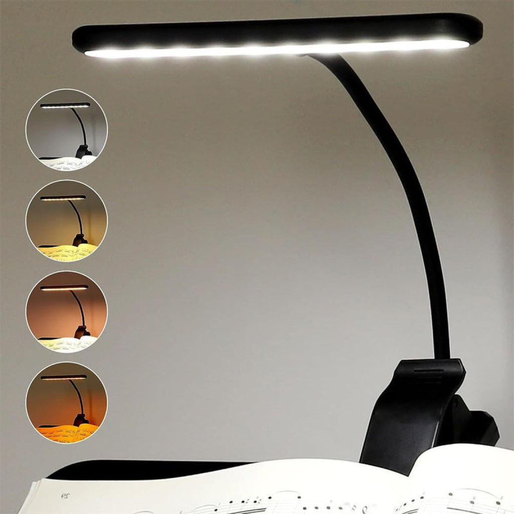 Luna – Klemmlampe mit Batterieanzeige