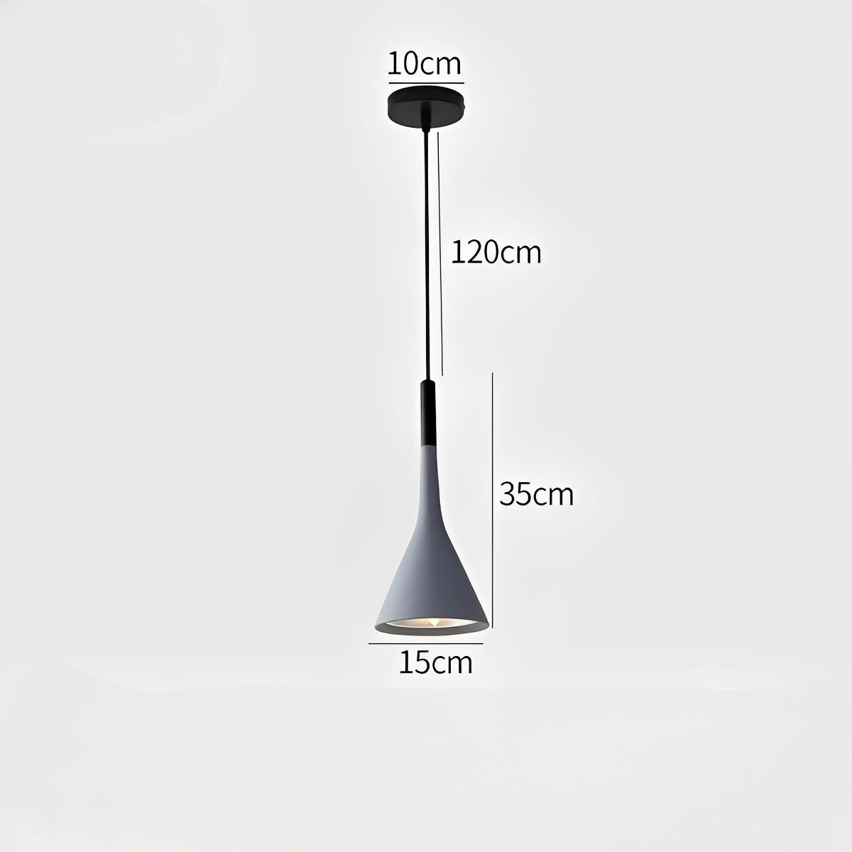 Arashi – Zeitgenössische Hängelampe aus Aluminium mit Horn-Design