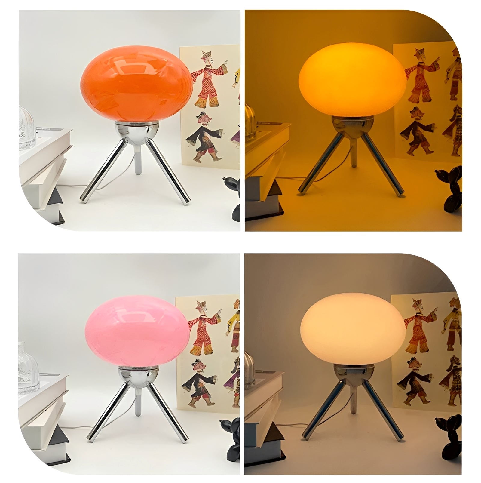 Elina – Dreieckige Baumwoll-Licht Tischlampe