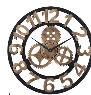 Marlow – Alte Holzwanduhr im Industrie-Look für stilvolle Raumdetails
