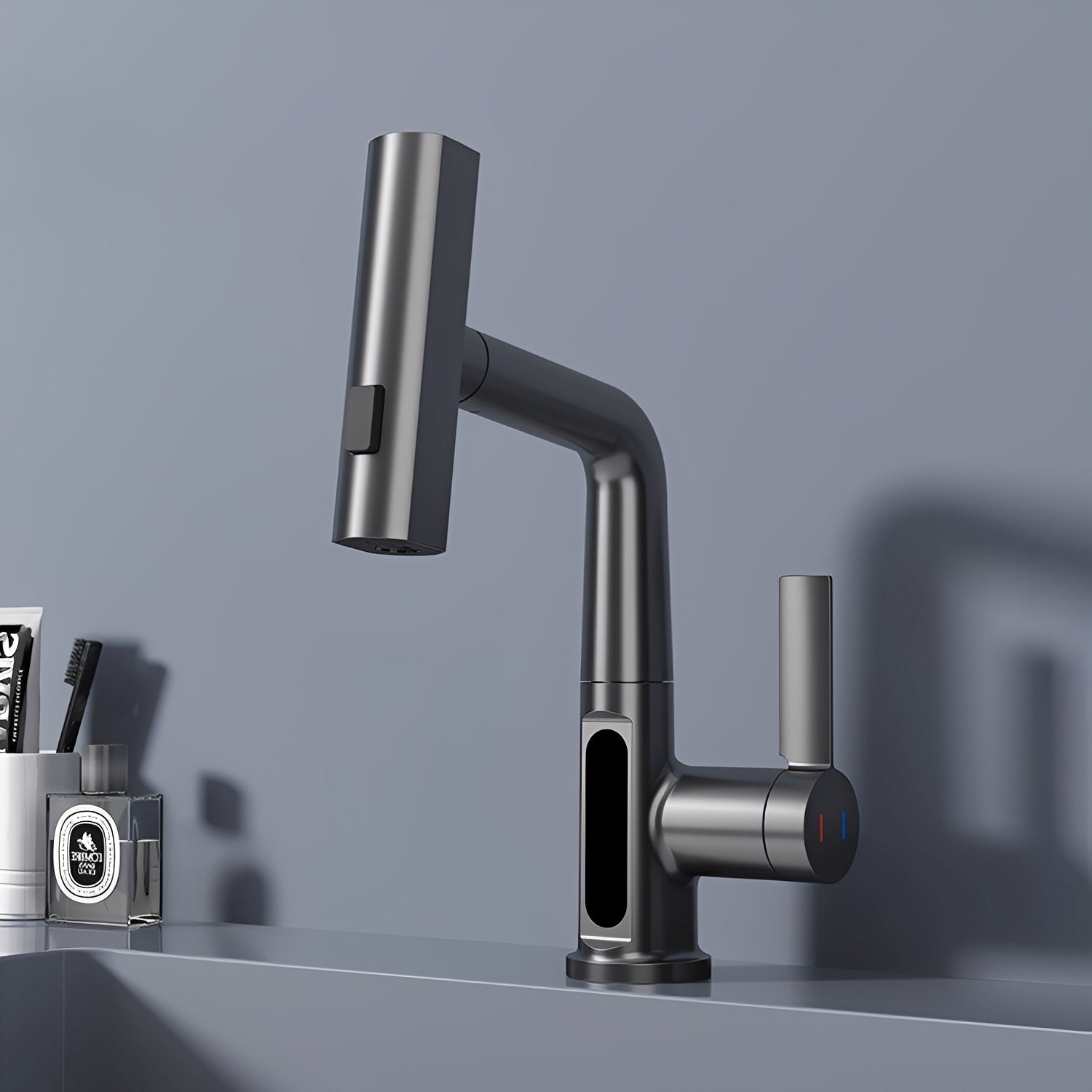 Kaito – Schwenkbarer und ausziehbarer Wasserhahn für das Waschbecken