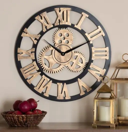 Marlow – Alte Holzwanduhr im Industrie-Look für stilvolle Raumdetails
