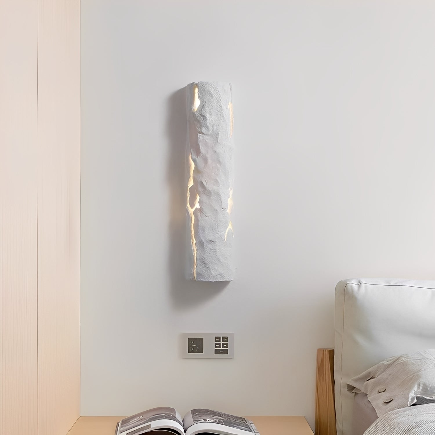 Rokka – Kreative Außenwandlampe im Retro-Stil mit Steinoptik