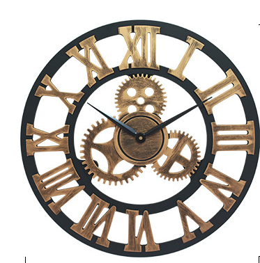 Marlow – Alte Holzwanduhr im Industrie-Look für stilvolle Raumdetails