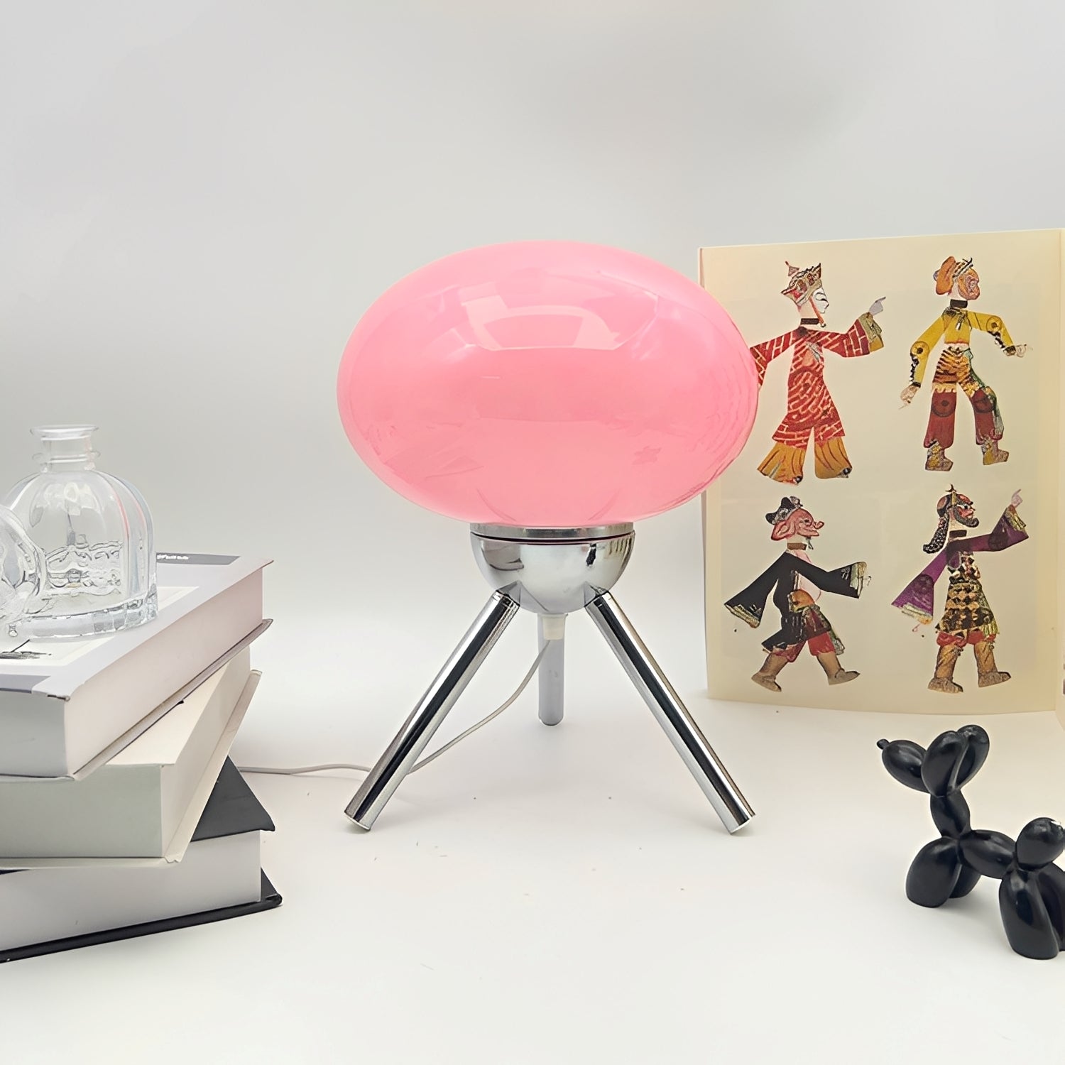 Elina – Dreieckige Baumwoll-Licht Tischlampe