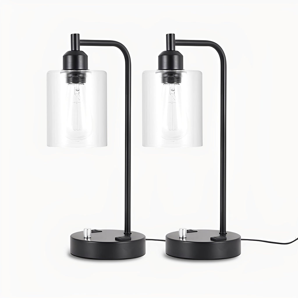 Carmina – Tischlampe mit USB-Ports & Stufenloser Helligkeitseinstellung