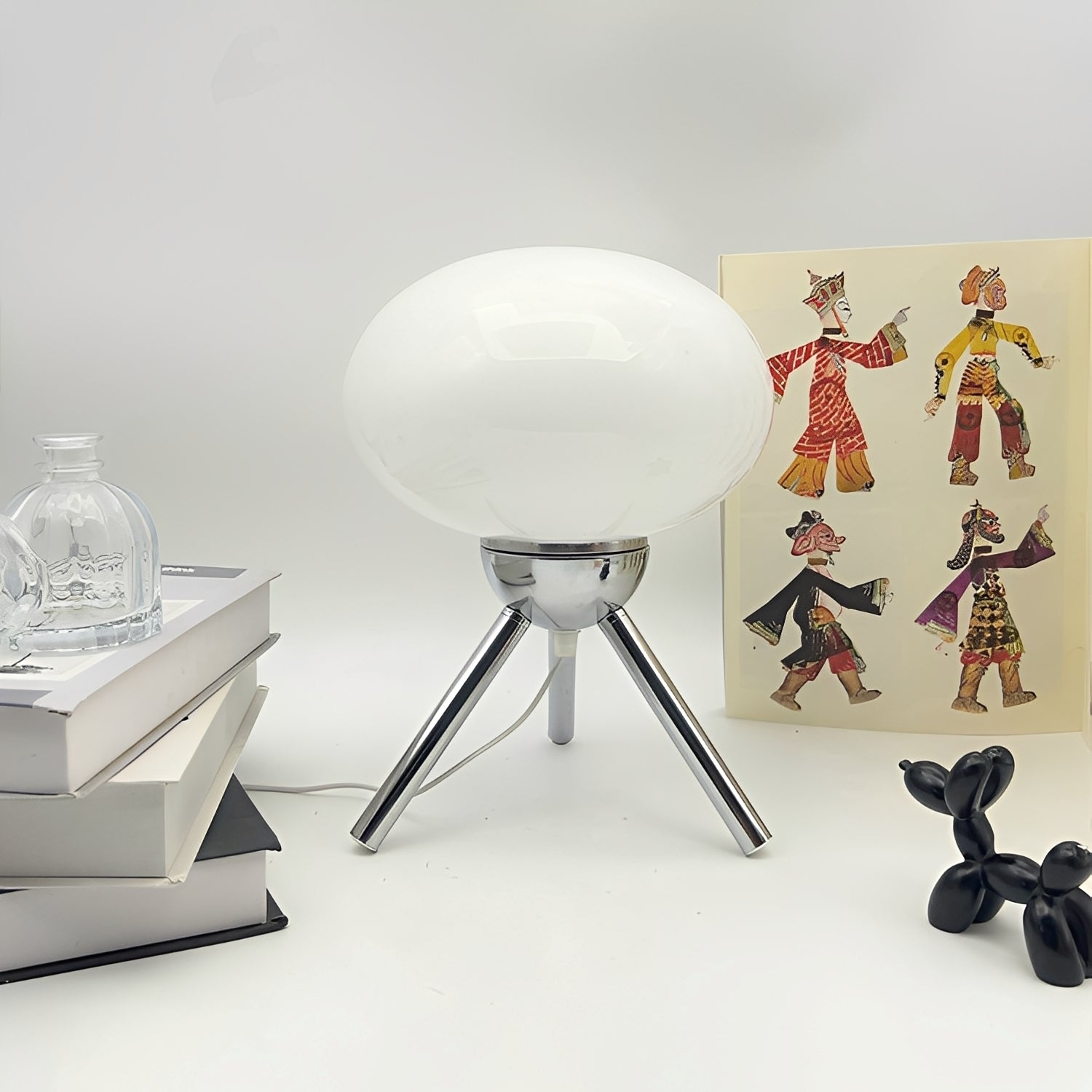 Elina – Dreieckige Baumwoll-Licht Tischlampe