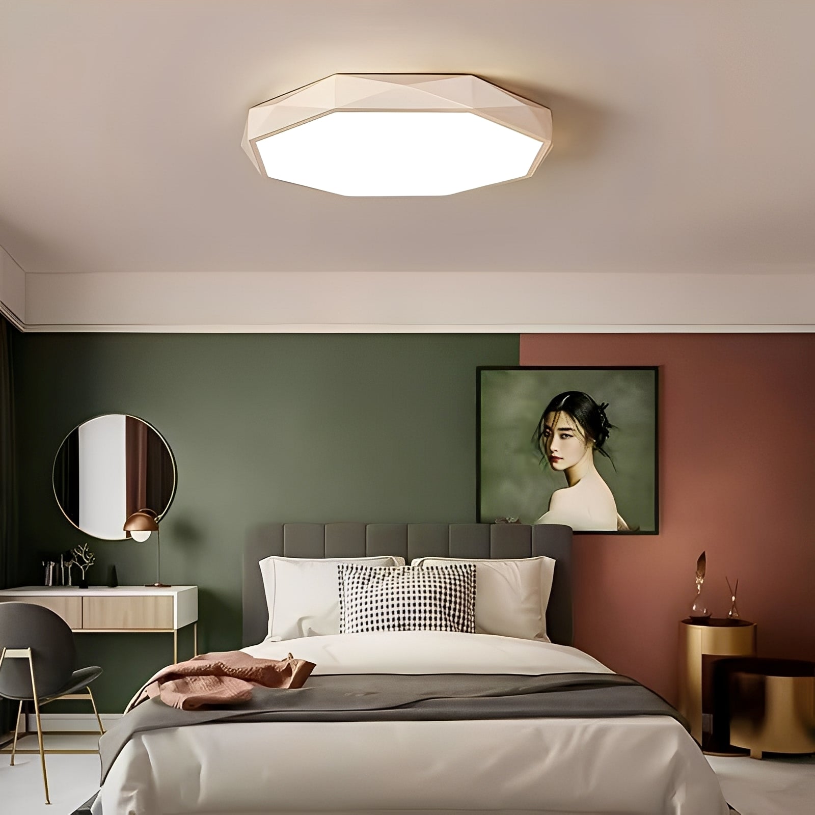 Marcial – Macaron LED-Deckenleuchte im Muschel-Polygon-Stil