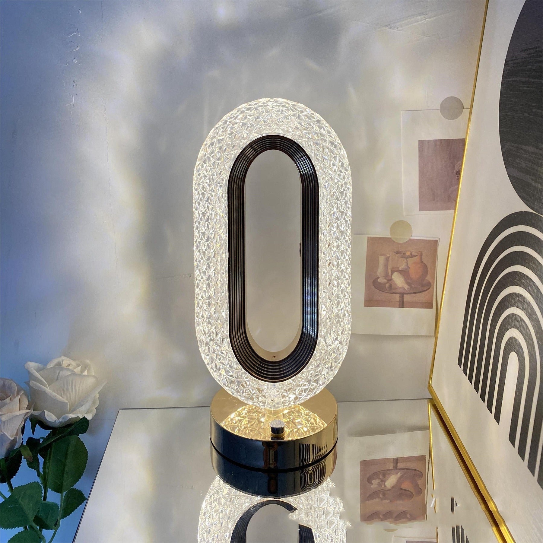 Evelyn – Stilvolle Kristall LED-Tischlampe
