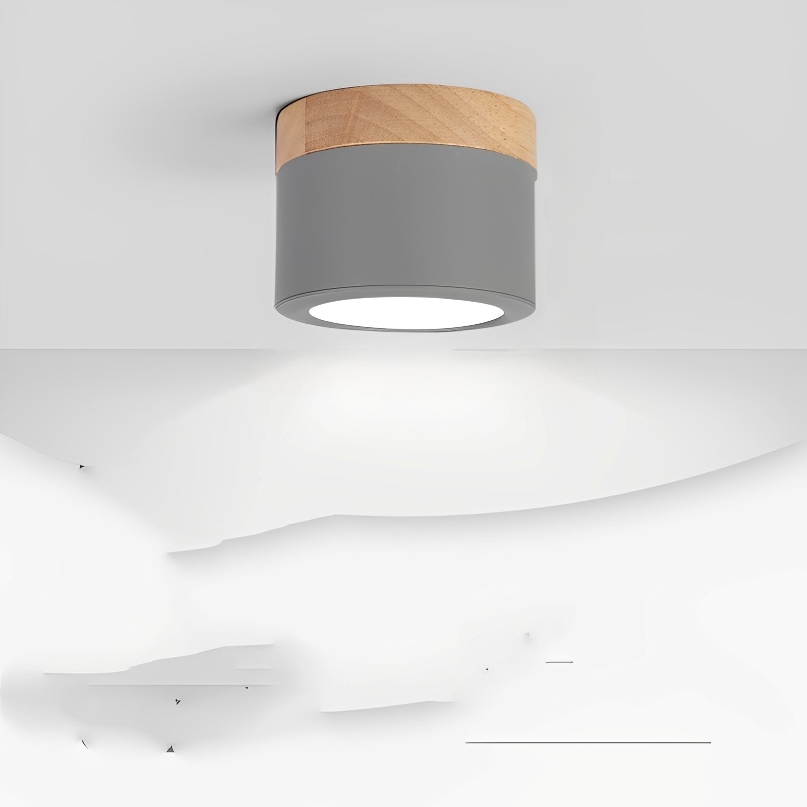 Lumi – Zylinder-Deckenlampe im nordischen Stil