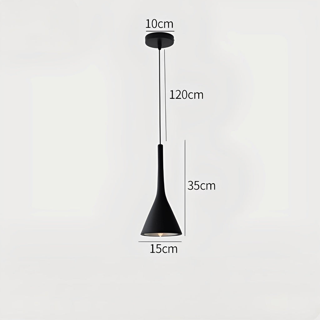 Arashi – Zeitgenössische Hängelampe aus Aluminium mit Horn-Design