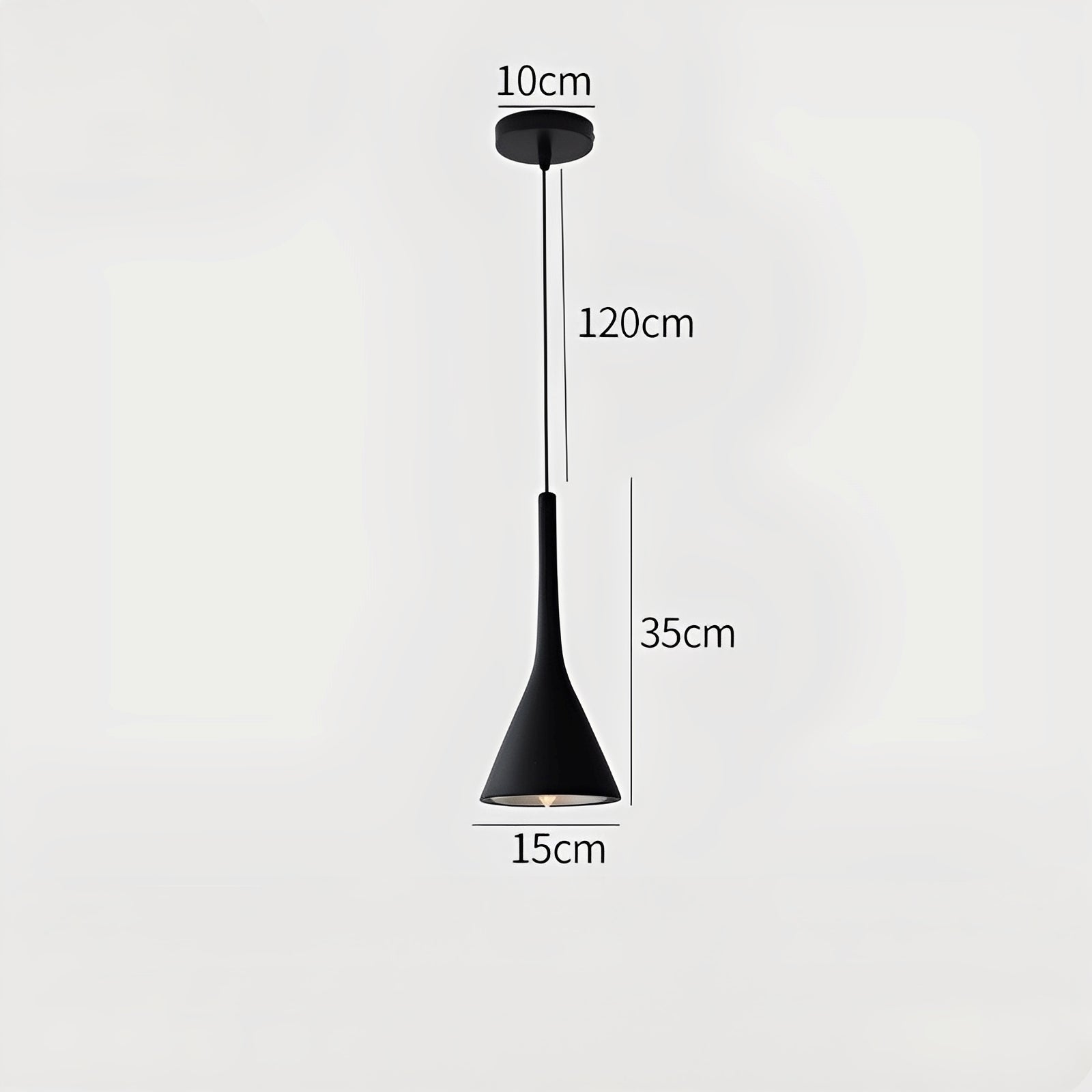 Arashi – Zeitgenössische Hängelampe aus Aluminium mit Horn-Design