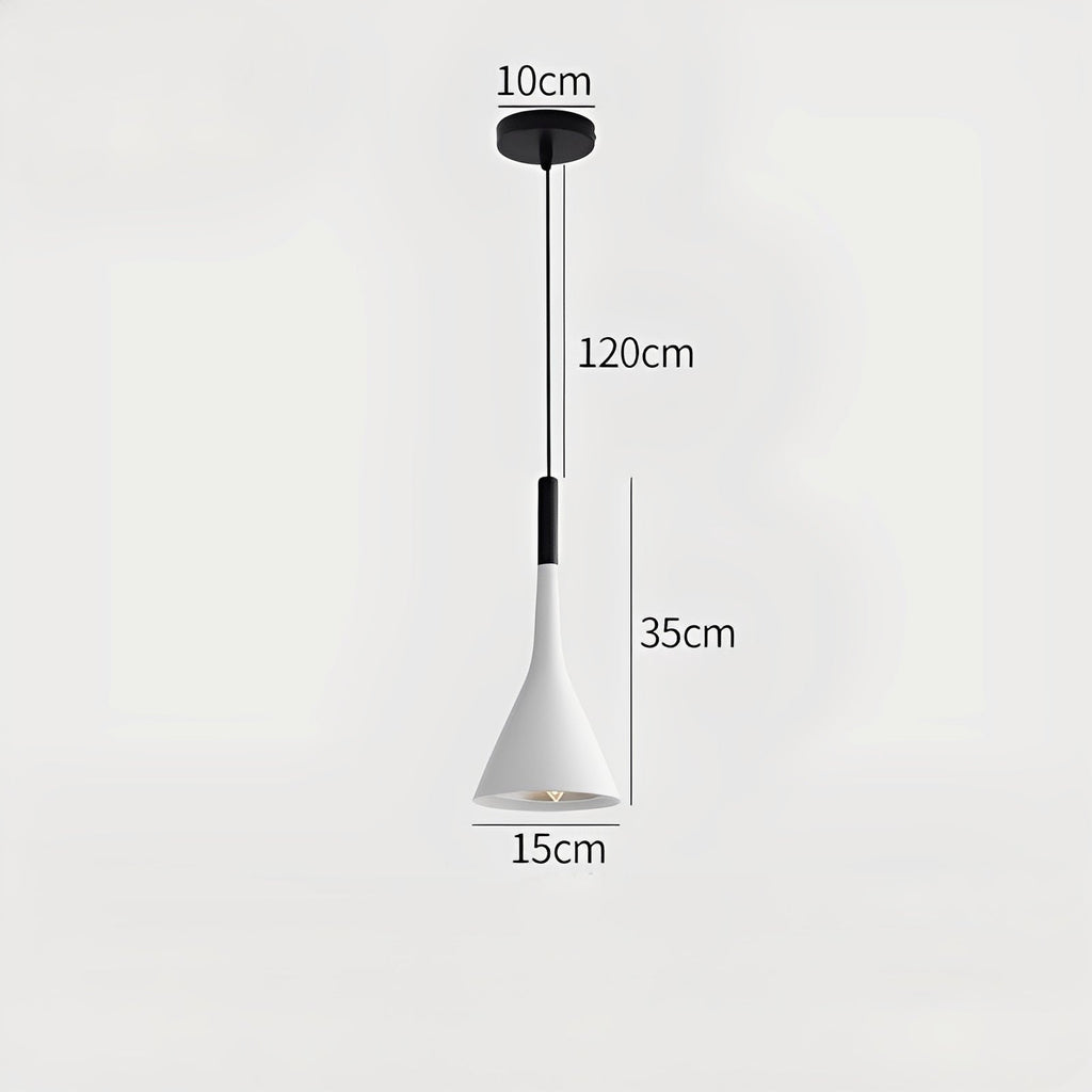 Arashi – Zeitgenössische Hängelampe aus Aluminium mit Horn-Design