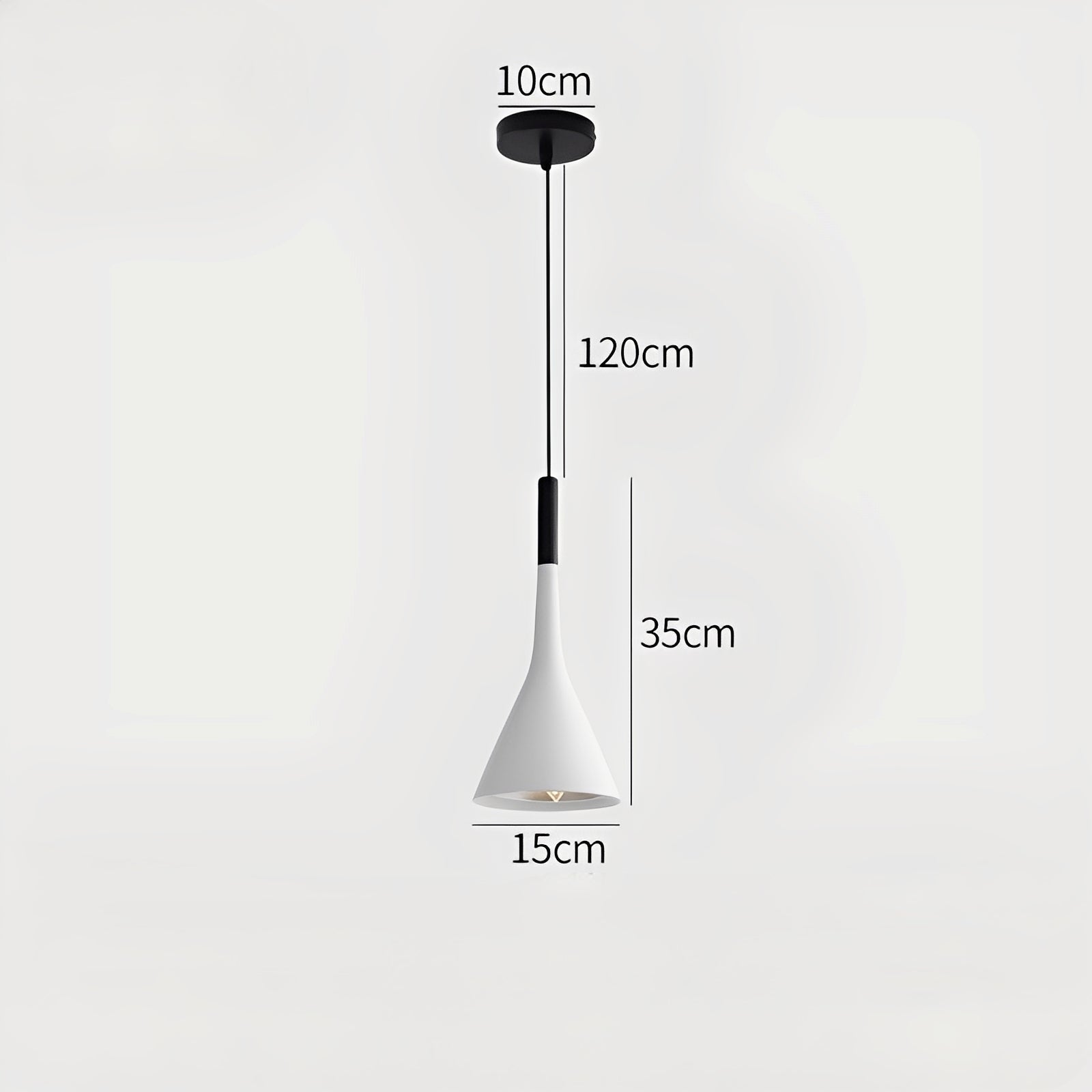 Arashi – Zeitgenössische Hängelampe aus Aluminium mit Horn-Design