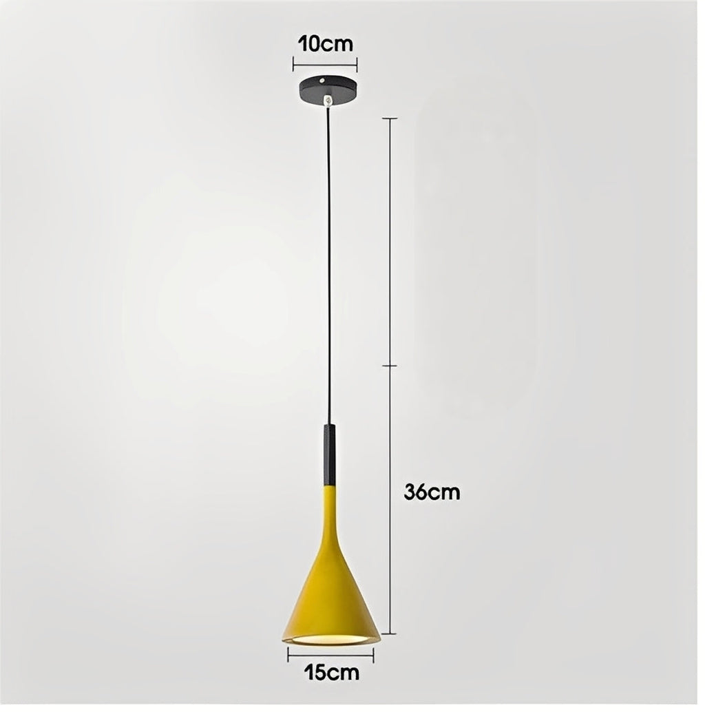 Arashi – Zeitgenössische Hängelampe aus Aluminium mit Horn-Design