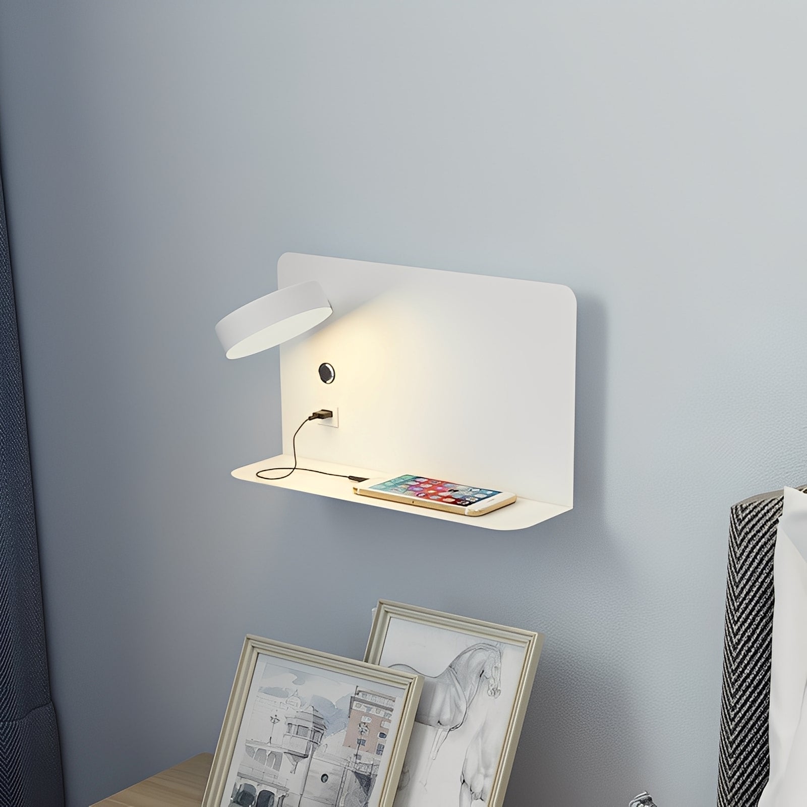 Darren – Tischlampe mit USB-Anschluss für die Nacht