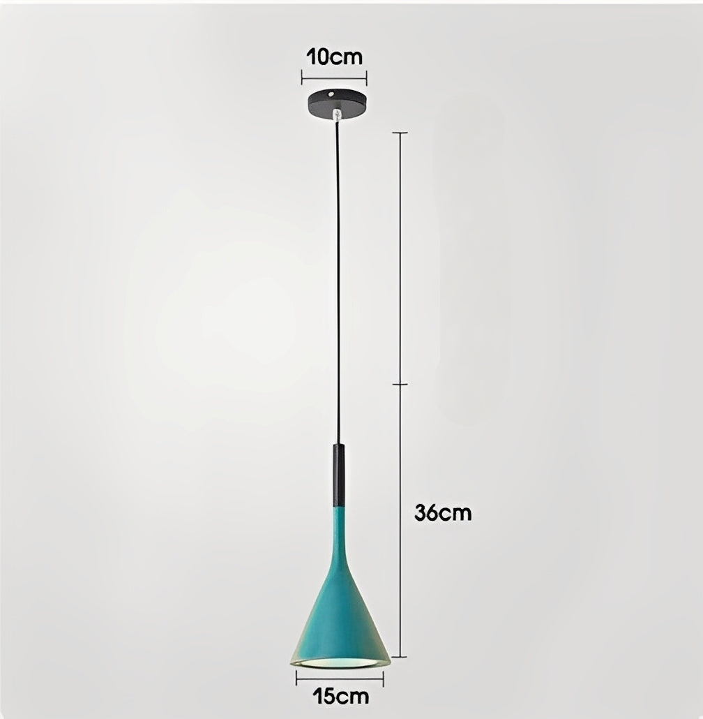 Arashi – Zeitgenössische Hängelampe aus Aluminium mit Horn-Design