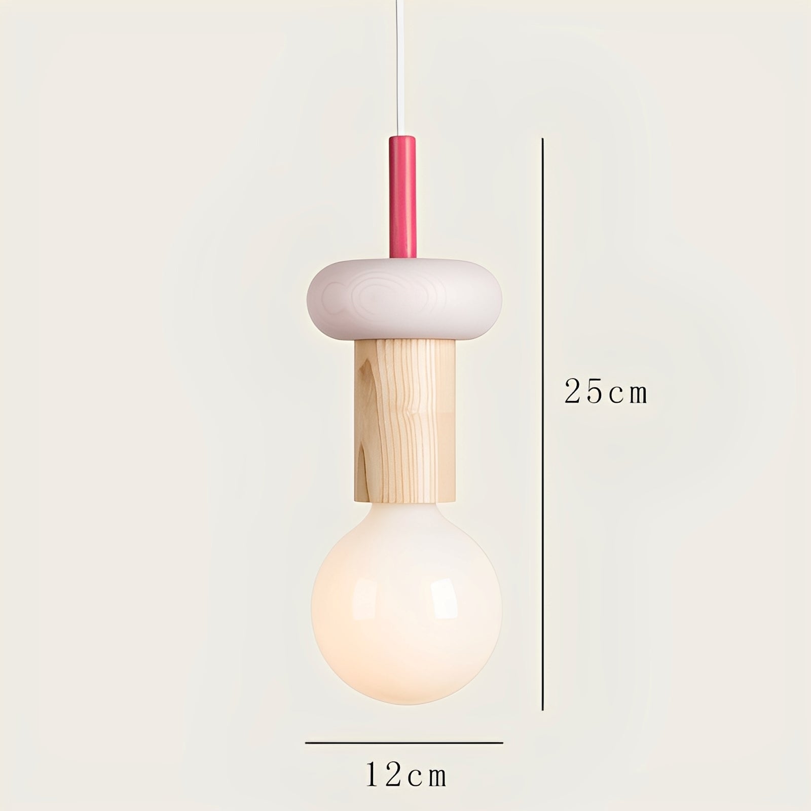 Tsubaki – Farbige Geometrische Holz-Hängeleuchte