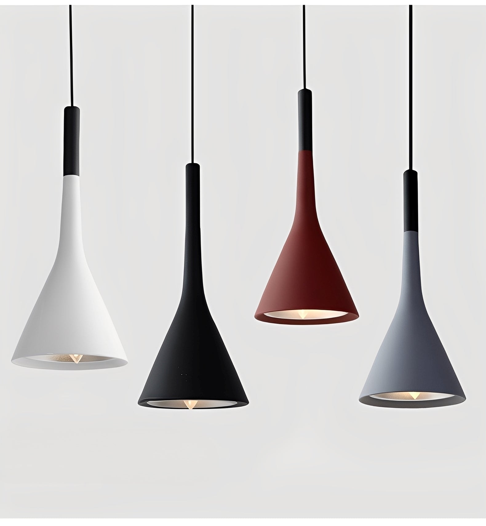 Arashi – Zeitgenössische Hängelampe aus Aluminium mit Horn-Design