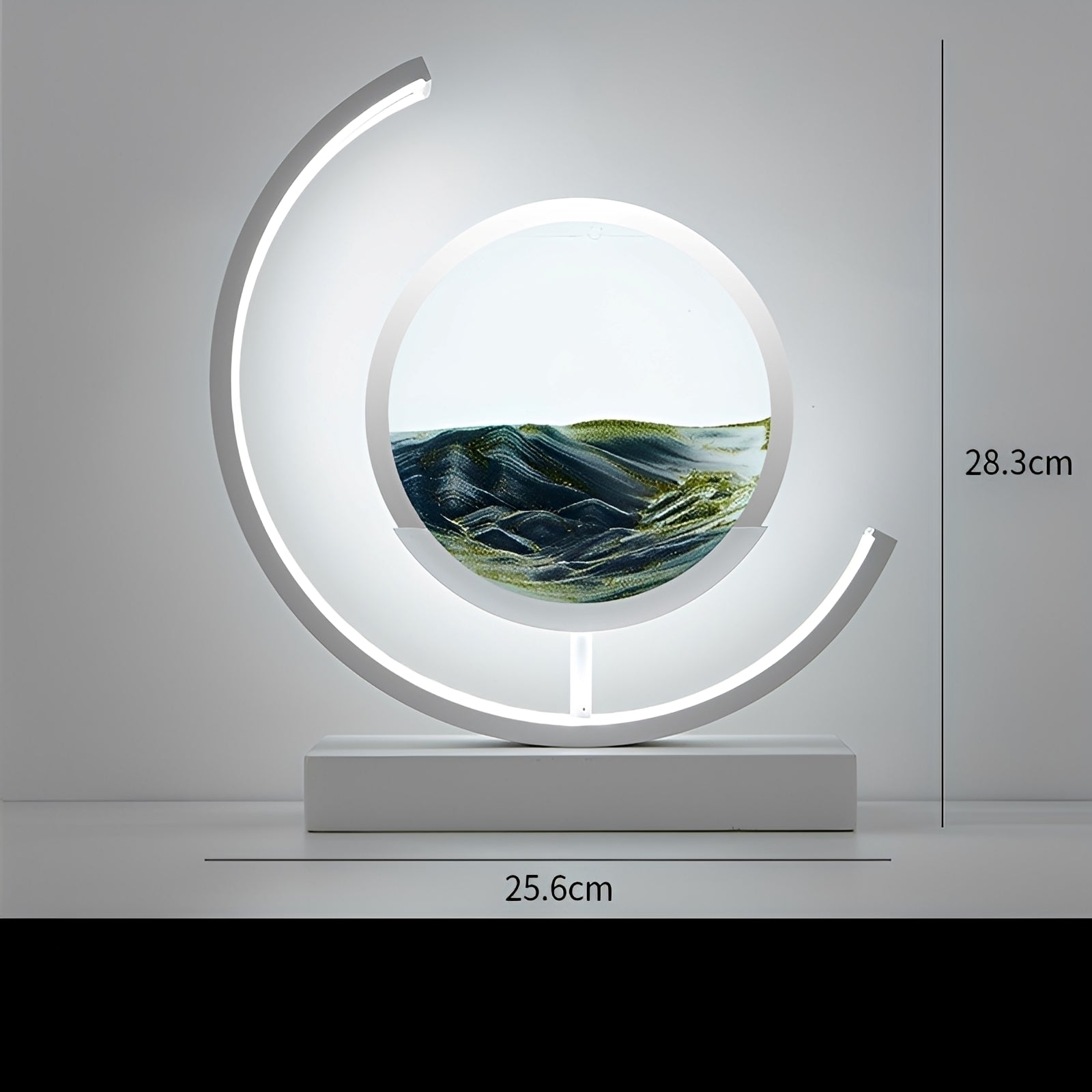 Meilin – Chinesische Glastischlampe im Stundenglas-Design