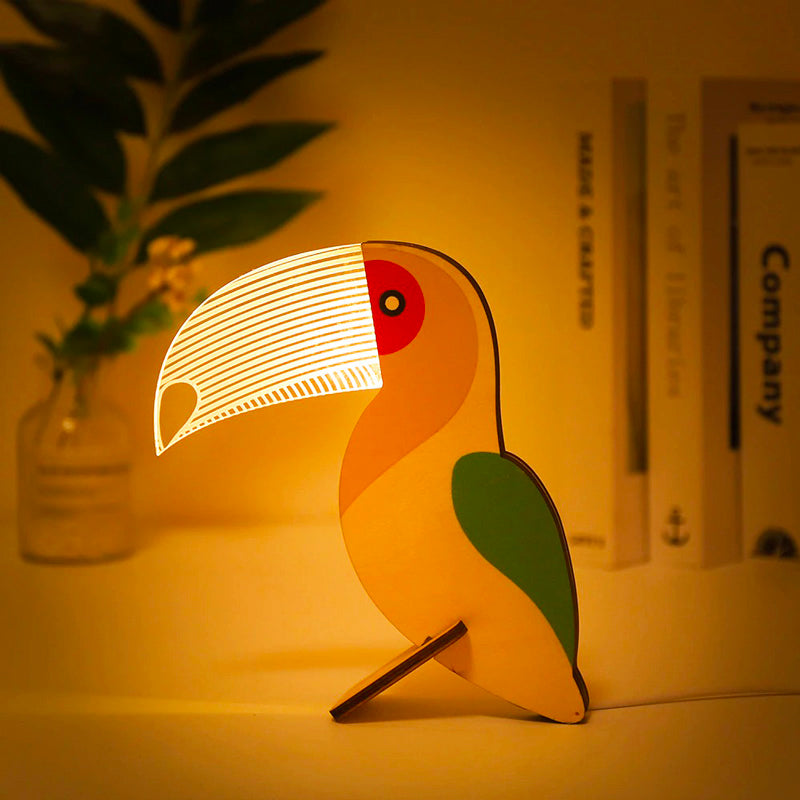 Noah – Holz- und Acryl-Tierlampe