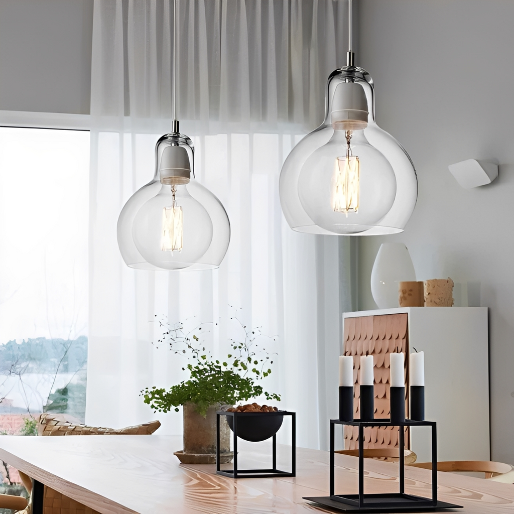 Nora – Schlichte Glas-Hängelampe