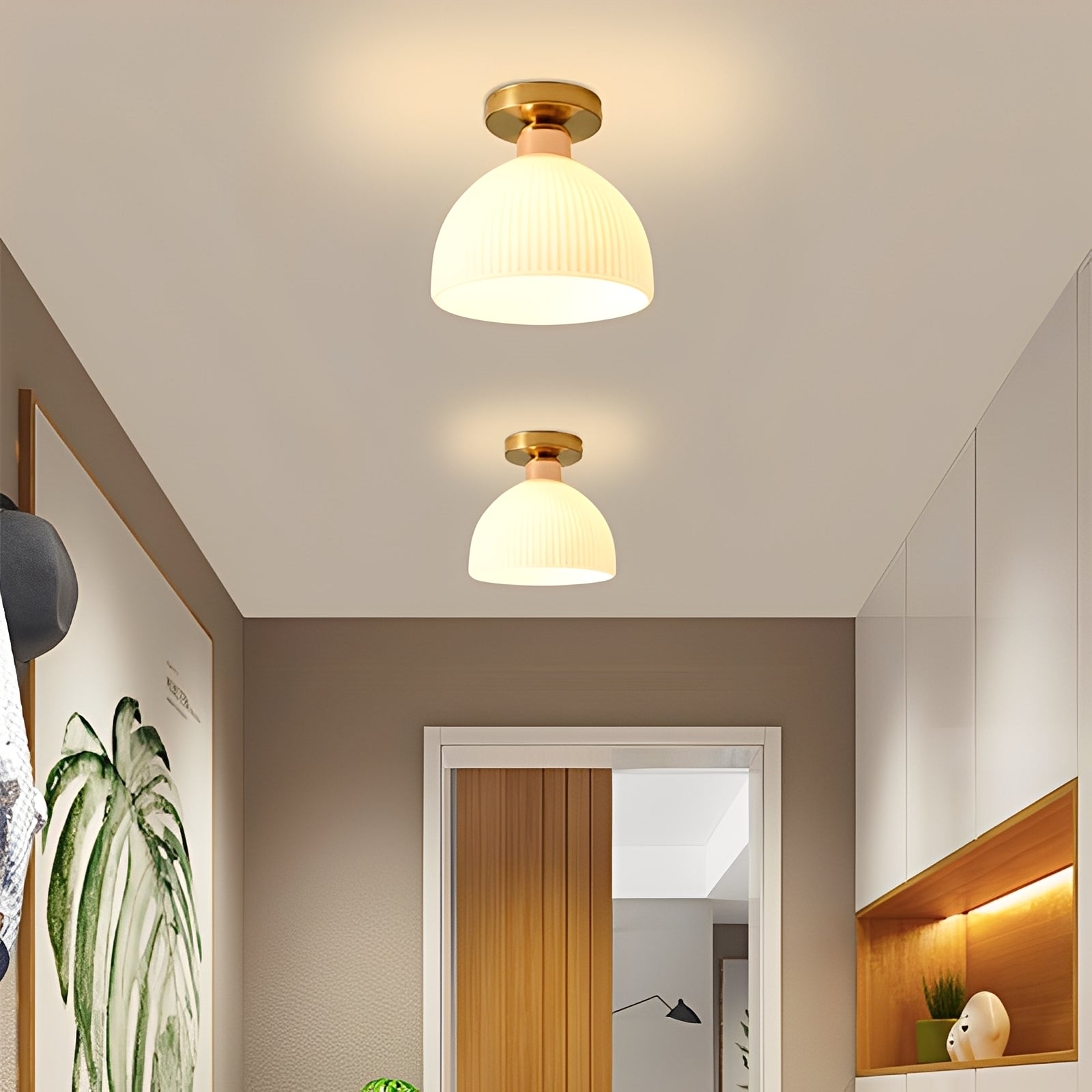 Liora – Moderne Milchglas-Deckenleuchte
