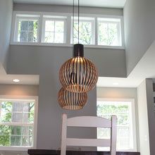 Nordic Glow - Handgefertigte Holz-Pendelleuchte