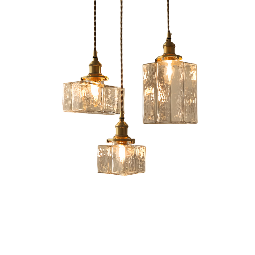 Farrah - Moderne Glas-Hängelampe im Retro-Look