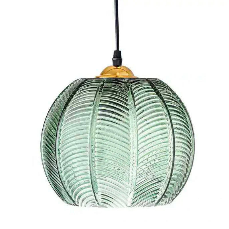 Kohana – Glasleuchte mit Vintage-Blattmotiv