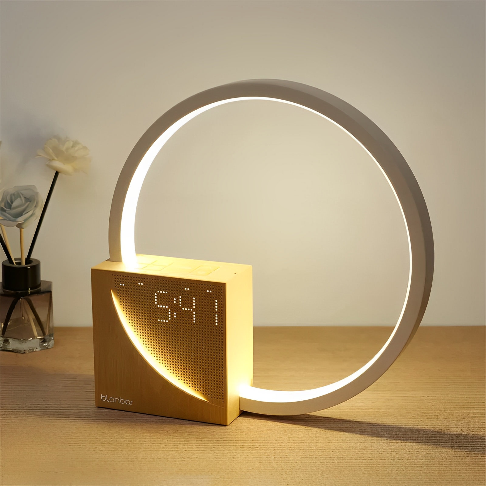 Nino – Weckerlampe mit Berührungssteuerung, Dimmer und Beleuchtungsfunktionen